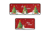 2Pcs Christmas Kitchen Floor Mat