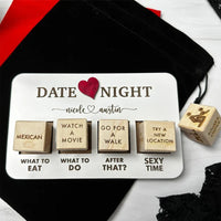 Date Night Dice After Dark Edition Wooden Dice Game for Couples