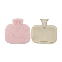 Wearable Hot Water Bottle with Furry Cover Waist Belt