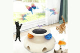 3-in-1 Automatic Toy for Cats Electric Interactive Butterfly & Feather Trackball Pet Toy