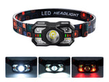 Rechargeable LED Motion Sensor Head Torch for Jogging Fishing