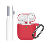 Silicone Protective Case for Apple AirPods Series with Cleaning Pen and Keychain