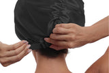 2-in-1 Double Layer Satin Bonnet with Eye Mask Sleep Cap Hair Wrap