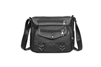 Retro Multi Pockets Crossbody Bag PU Leather Crossbody Shoulder Bag