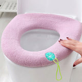 4PCS Winter Warm Bathroom Stretchable Closestool Toilet Seat Cover Pad