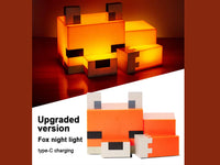 Minecraft inspired Cute Fox Night Light Decor