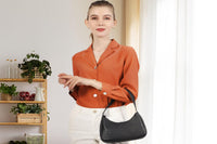 Leather Shoulder Bag Women's  Tote Handbag Clutch Purse with Zipper