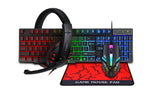 4Pcs Gaming Combo – 104 Keys LED Keyboard Mouse Headset & Pad!