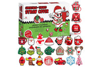 24Pcs 10mm Straw Toppers Christmas Advent Calendar