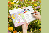 Watercolor Colouring Book with 12-Color Pigment Color Blocks
