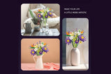Flower Bouquet Model Building Blocks Toy DIY Assembly Play Set