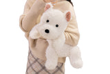 Stress Relief Realistic West Highland White Terrier Plush Toy Soft Cuddly Lying Stuffed Dog Animal