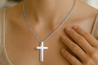 Meditation Breathing Necklace Cross Stress Reducing Necklace