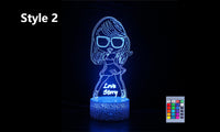 Taylor Swift Inspired 3D Acrylic LED Night Light with Remote Control and Smart Touch