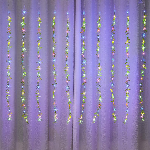 100-LED Artificial Willow Vines Curtain Light