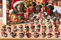 Christmas Countdown Advent Calendar Dog Hanging Ornament