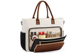 15.6 Inch Laptop Tote Bag Multi-Pocket Commuter Handbag for Work & Daily Use