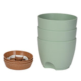 Set of 3Pcs Self Watering Planters Flower Pot with Drainage Hole