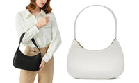 Leather Shoulder Bag Women's  Tote Handbag Clutch Purse with Zipper
