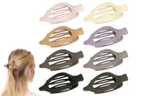 8Pcs French Flat Hair Claw Clips for Women