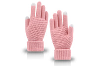 2 Pair Winter Thermal Warm Gloves for Men Women Touchscreen Knitted fleece gloves