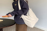 Trendy Corduroy Tote Bag Hobo Bag for Teen Girls Students