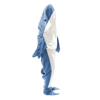 Shark Hoodie Blanket Hooded Blanket Flannel Sleeping Bag Wearable Throw Blanket