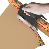 2-Pack Wrapping Paper Cutter and Tape Dispenser Dual-Use for Holiday Gift Wrap