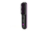 Portable Cordless Hair Straightener Brush LCD Display Straightening Comb