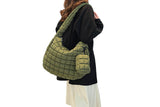 Puffer Crossbody Bag for Women Shopping Bag Pouch Soft Quilted Tote Bag