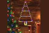 Christmas Tree Lights Decorations Colorful Light String Triangle Ladder