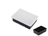 Silicone Ice Tray Mold with Lid Makes 6 Large Cubes