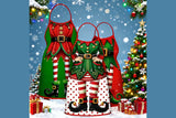 4Pcs Christmas Funny Cartoon Cooking Aprons for Kitchen