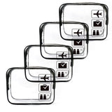 2/4/6Pcs PVC Clear Travel Makeup Storage Bag