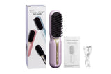 Portable Cordless Hair Straightener Brush Anti-Scald