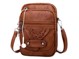 Women Crossbody Purse Multi-Pocket PU Leather Shoulder Bag Phone Bag
