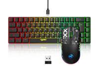 Mini Gaming Keyboard and Mouse Combo Wired K68 RGB Streamer
