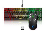 Mini Gaming Keyboard and Mouse Combo Wired K68 RGB Streamer