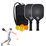 Fiberglass Surface Pickleball Rackets Set with Balls and Carry Bag