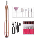 Portable Nail Drill Machine Kit USB Rechargeable Manicure Pedicure Tools