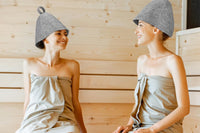 2-Pack Felt Sauna Hats - Quick Dry Bath Caps for Spa & Swimming