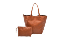 PU Leather Oversized Tote Bag Large Handbag with Internal Cosmetic Bag
