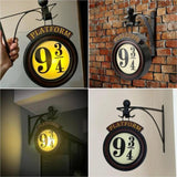 Harry Potter Inspired 9 3/4 Wall Night Light with Remote Control