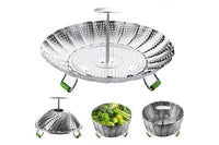 Tray Mesh Cook Steam Vegetable Basket with Removable Handle