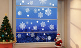 186pcs Reusable Christmas Window Snowflake Stickers Clings