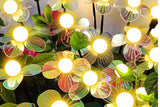 4 X Solar Flower Stake Lights 6 LED Solar Garden Stake Lights Outdoor Decorative Lights