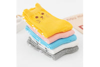 5 Pairs Women Socks Cartoon Kitty Mid Tube Socks