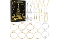 24-Day Jewelry Advent Calendar – Bracelets Necklaces Earrings Kit