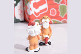 2Pcs 8cm Resin Santa Claus Pendants Christmas Hanging Decorations
