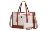 15.6-inch Laptop Tote Bag with Matching Wristlet Clutch Pouch Wallet Handbag Crossbody